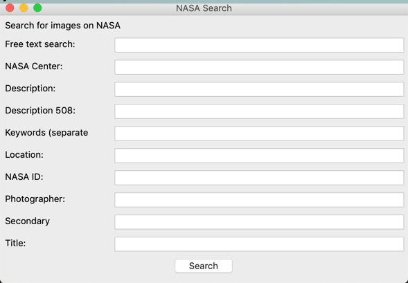 Creating a GUI Application for NASA's API with wxPython - Mouse Vs Python